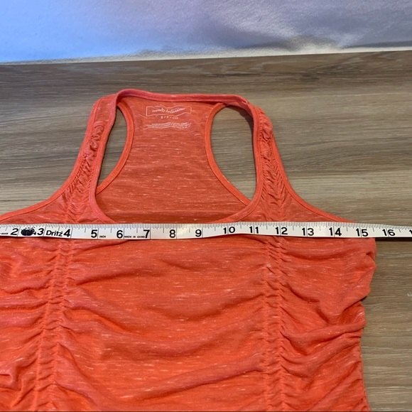 WENDY BELLISIMO Ruched Front Tank Top Orange Size Small - Picture 8 of 9